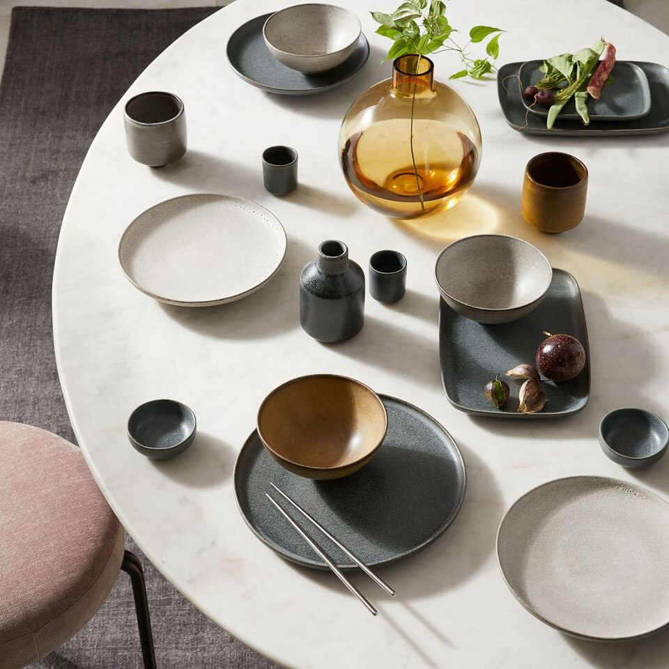 Kanto Matte Glaze Dinner Plates West Elm UK